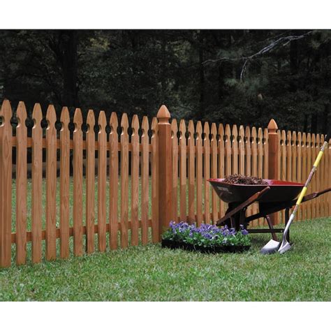 Cedar fence pickets lowes - Actual Dimensions .625-in x 5.5-in x 8-ft. For use with 8-ft fence height. Southern yellow pine cedartone pickets are optimal for decorative or privacy fencing applications 